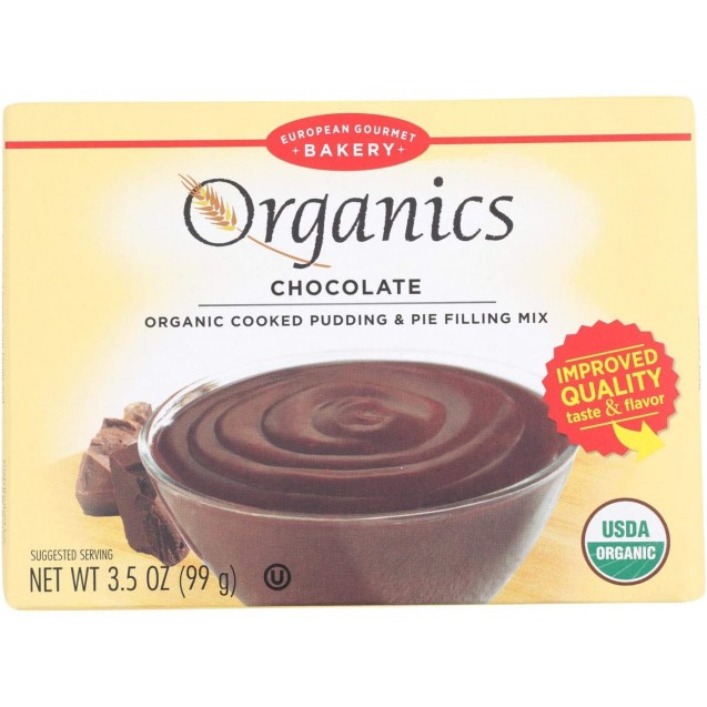 European Gourmet Bakery Organics Cooked Pudding & Pie Filling Mix Chocolate (12 Pack)