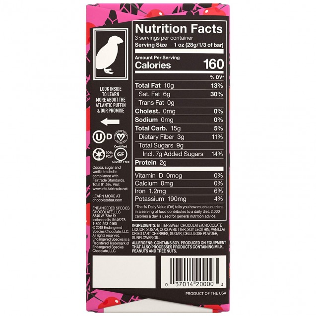 Endangered Species Puffn Br Chocolate (12 Pack)