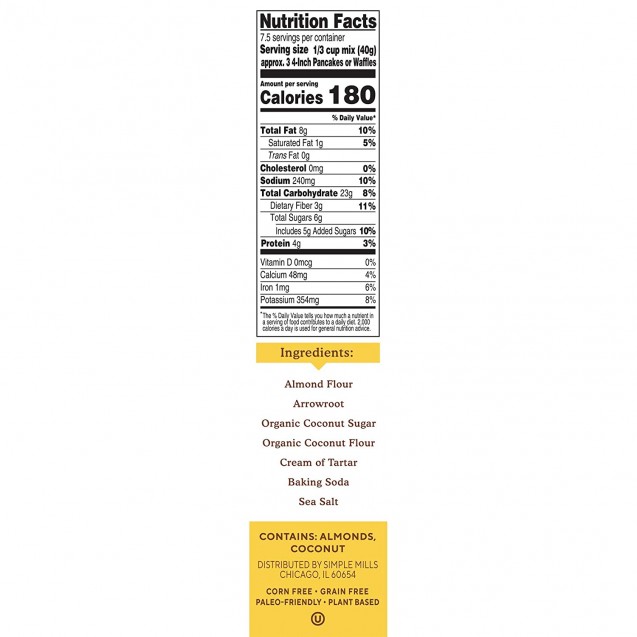 Simple Mills Sim Pancake & Waffle Mix (6 Pack)