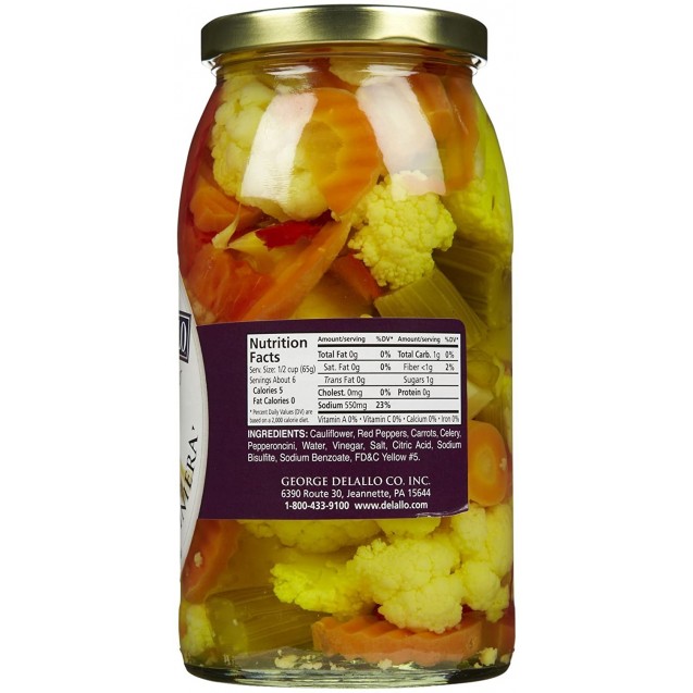 De Lallo Mild Giardinera (6 Pack)